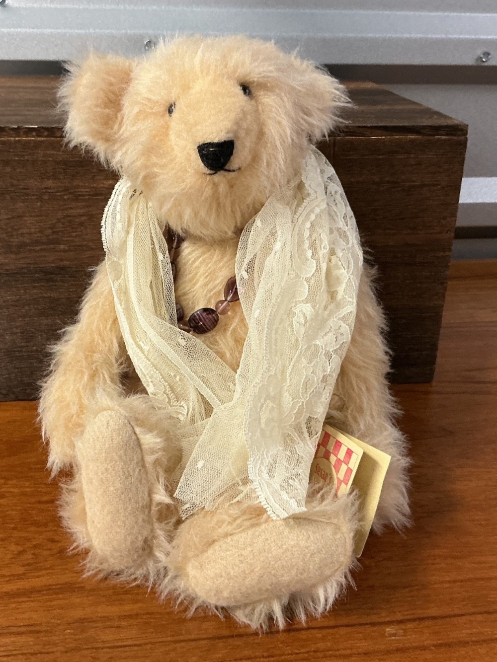 Susan’s Hands Articulated Miss Violet Shawl Necklace Bear Plush Stuffed Animal